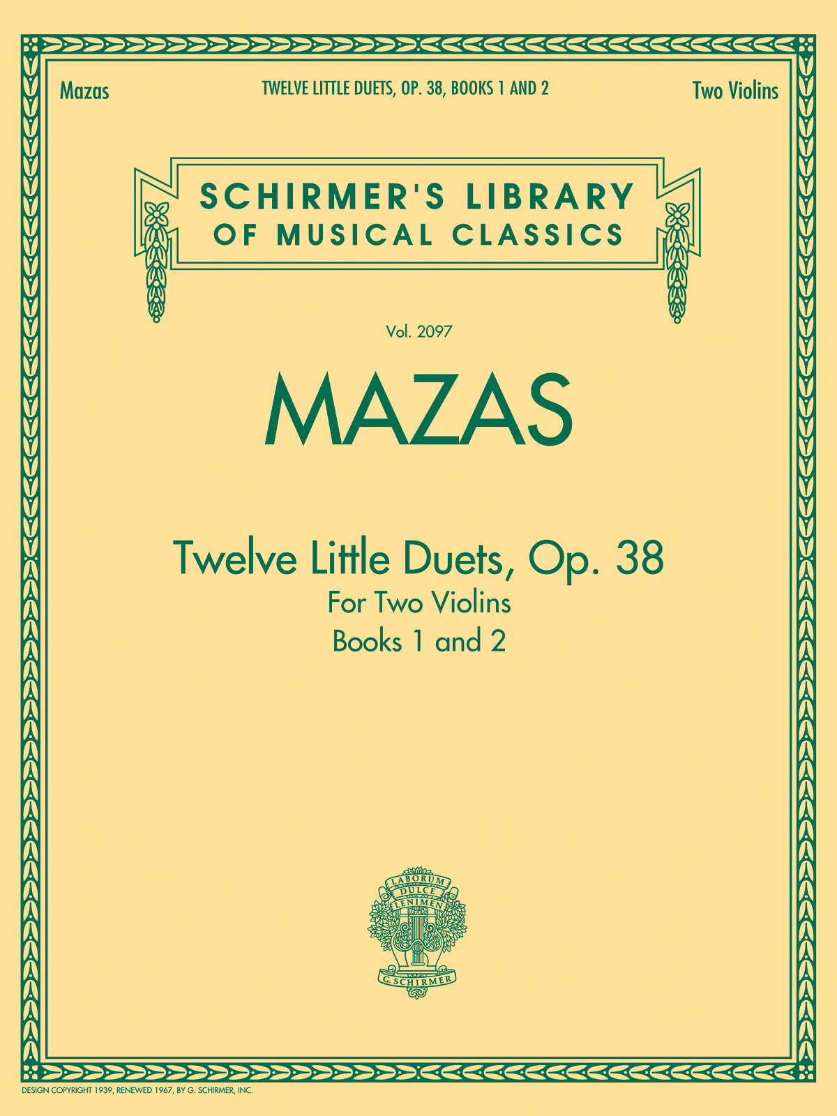 Mazas: 12 Little Duets for Two Violins Op. 38