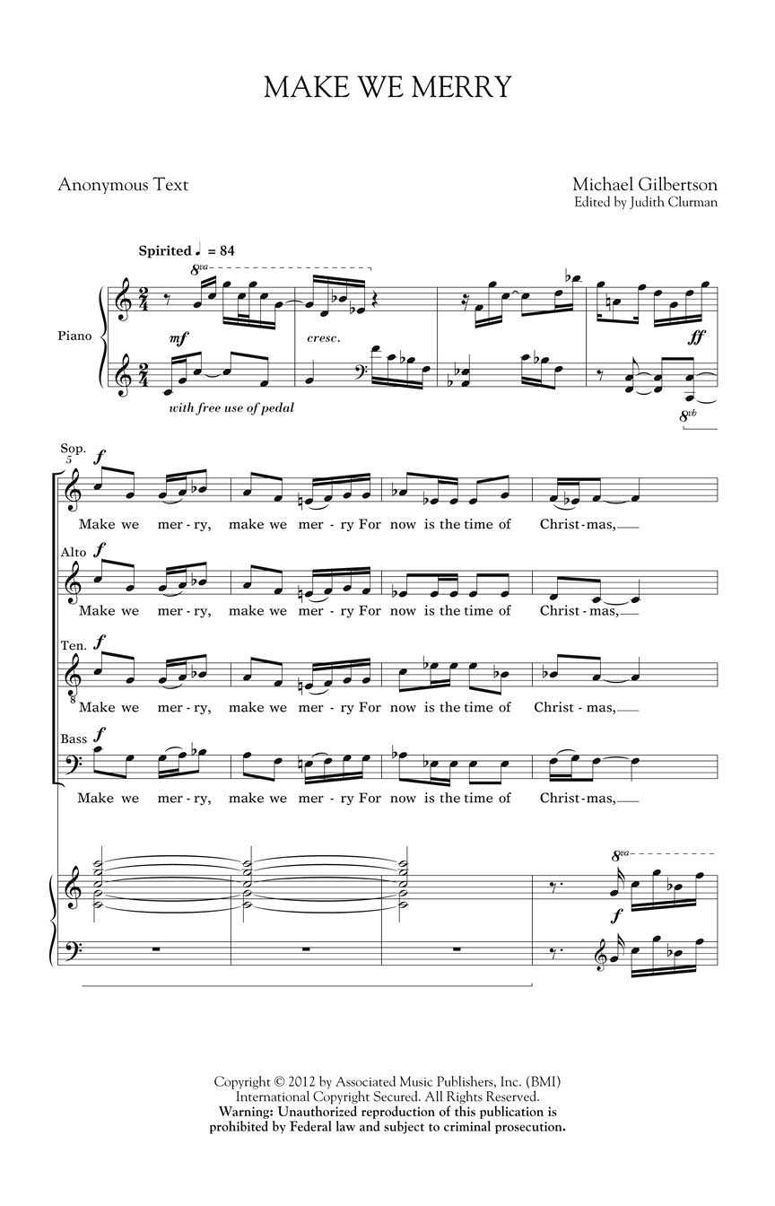 Gilbertson: Make We Merry