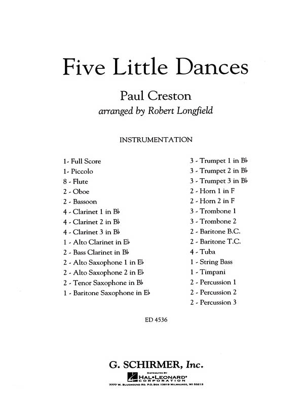 Creston: Five Little Dances