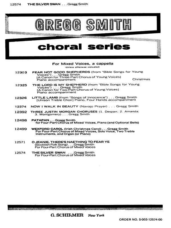Smith: Silver Swan A Cappella