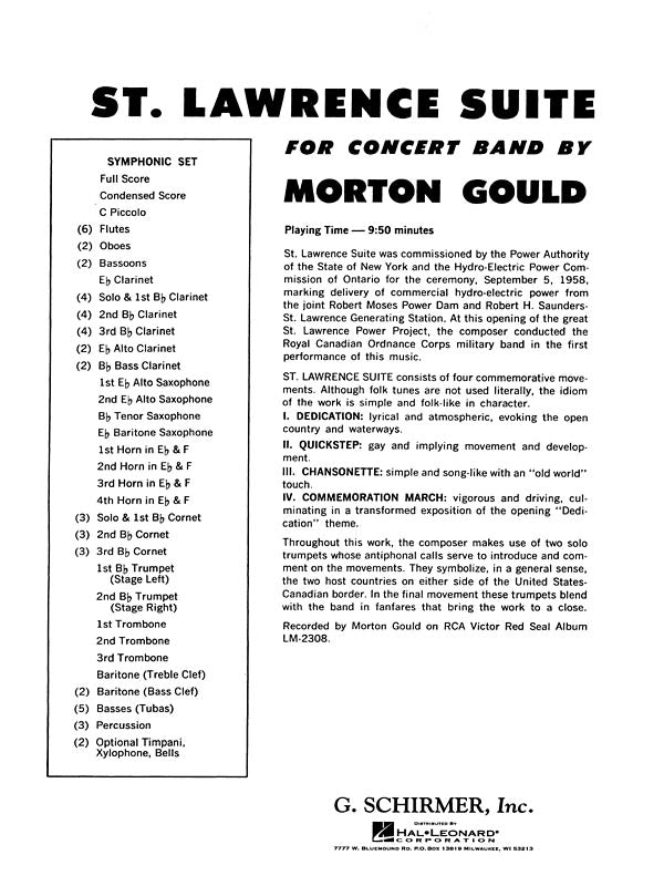 Gould: St. Lawrence Suite