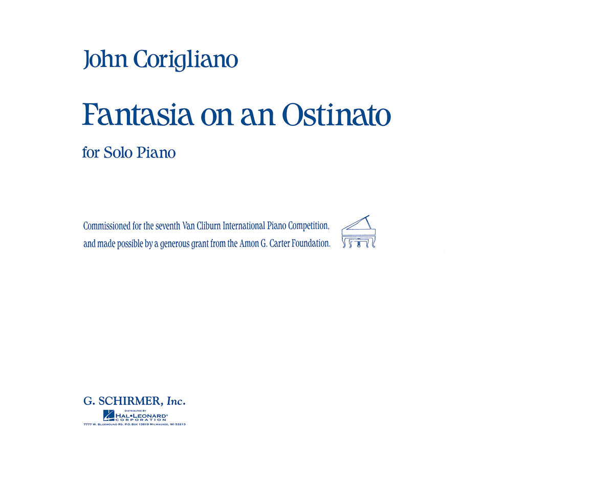 Corigliano: Fantasia On An Ostinato