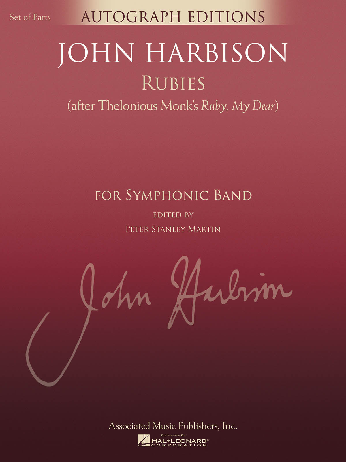 Harbison: Rubies (After Thelonious Monk's Ruby, My Dear)