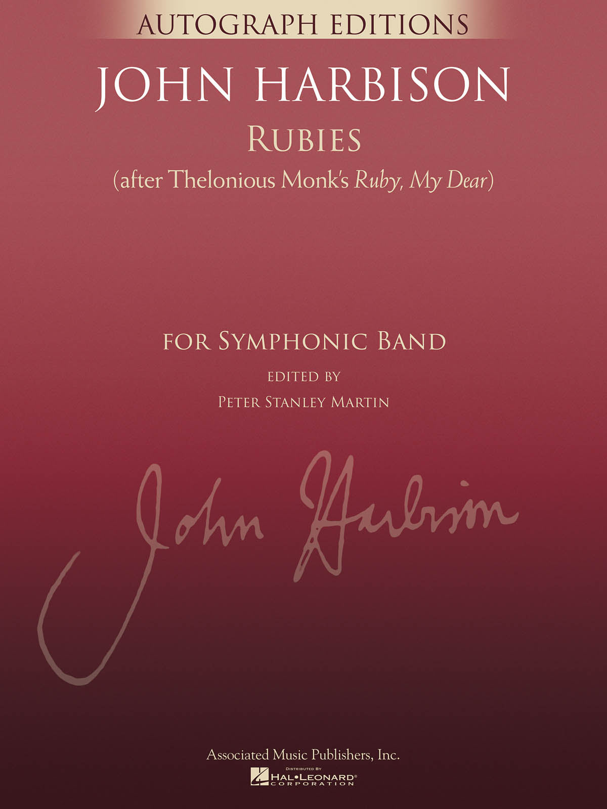 Harbison: Rubies (After Thelonious Monk's Ruby, My Dear)