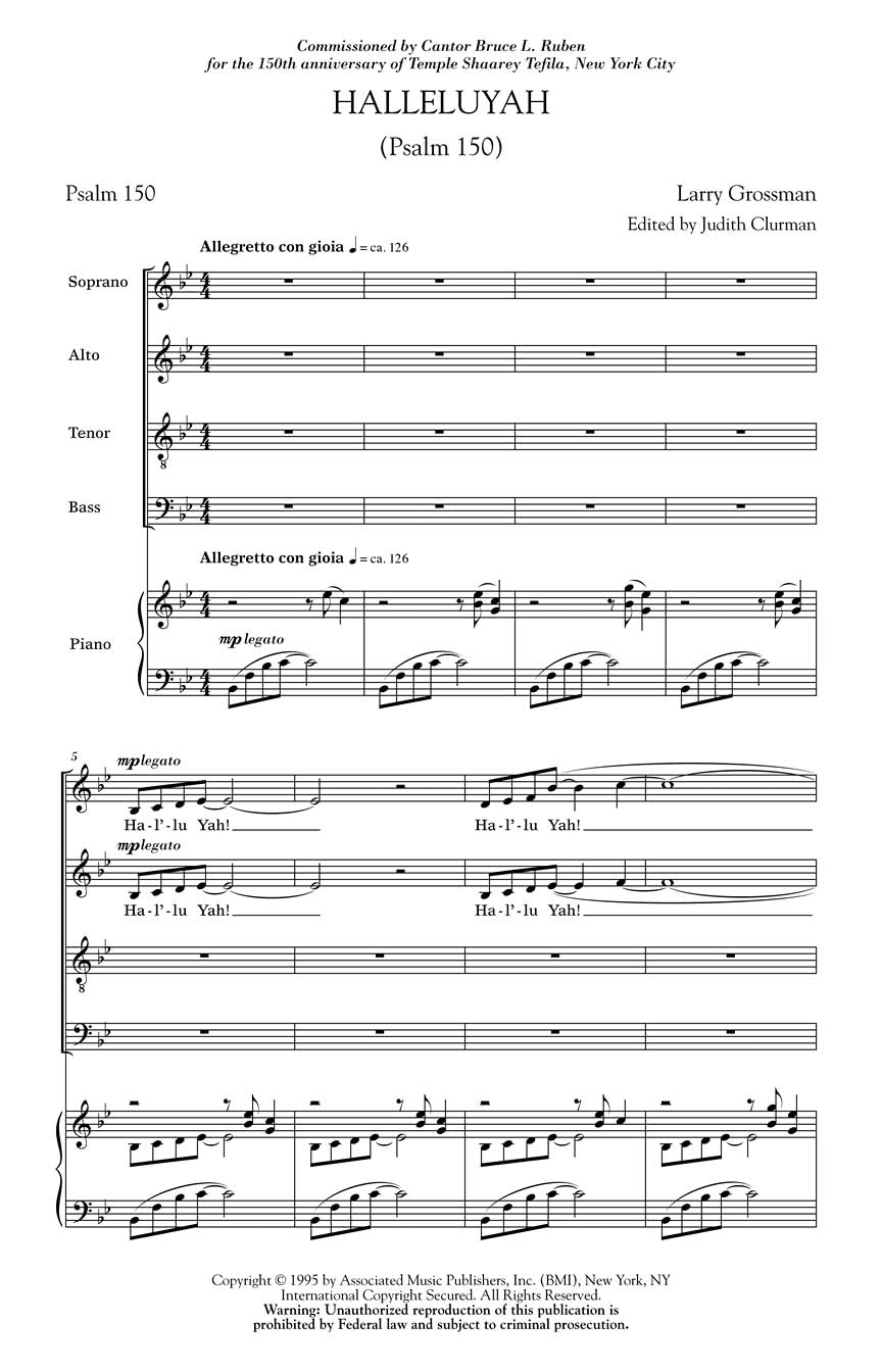 Grossman: Halleluyah (Psalm 150)