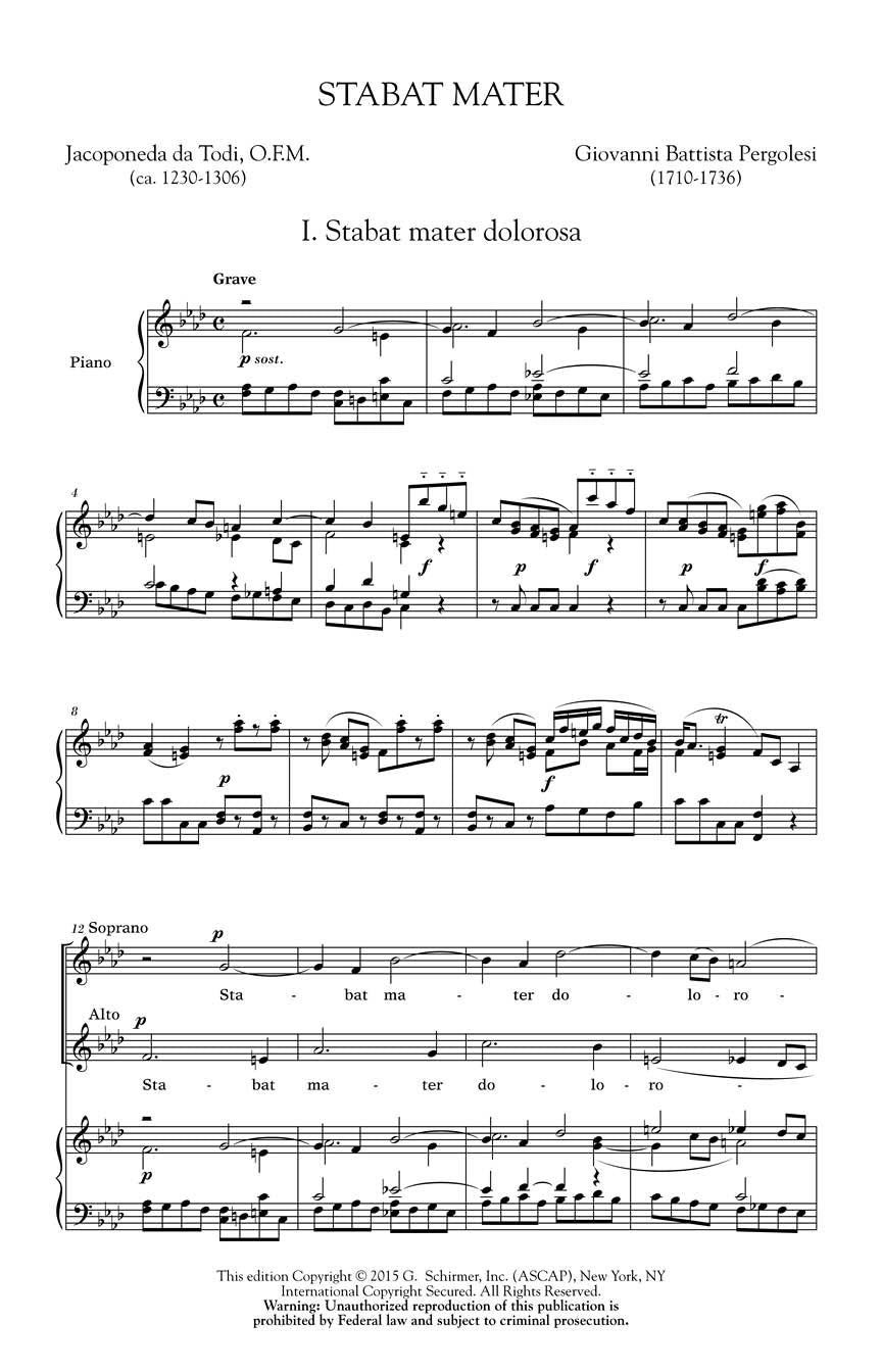 Pergolesi: Stabat Mater Dolorosa