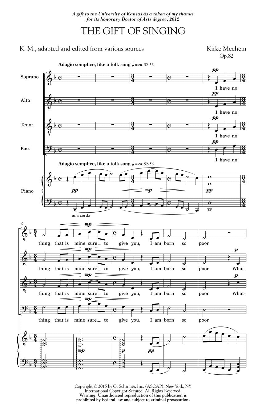 Mechem: The Gift of Singing