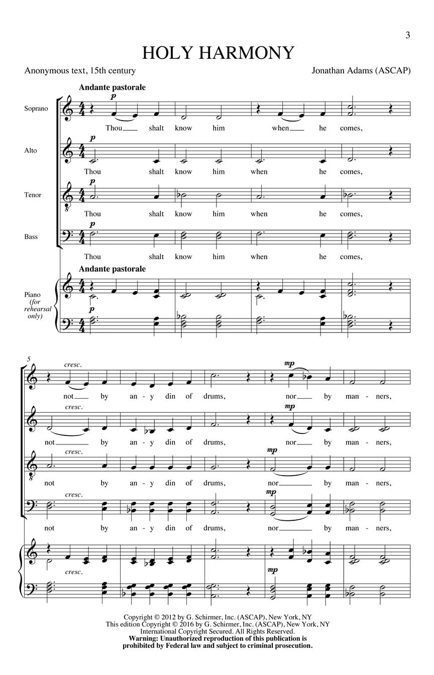Adams: Holy Harmony