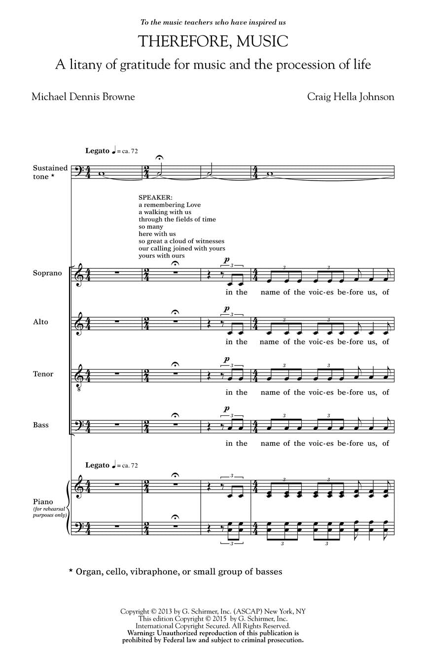 Johnson: Therefore, Music