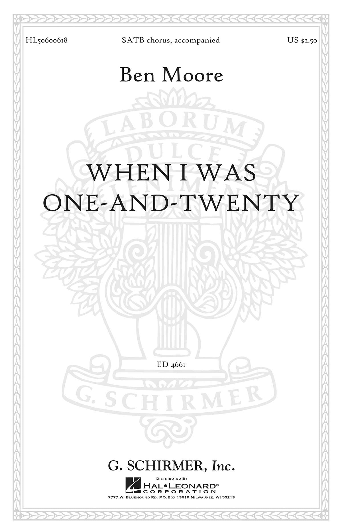 Moore: When I was one-and-twenty