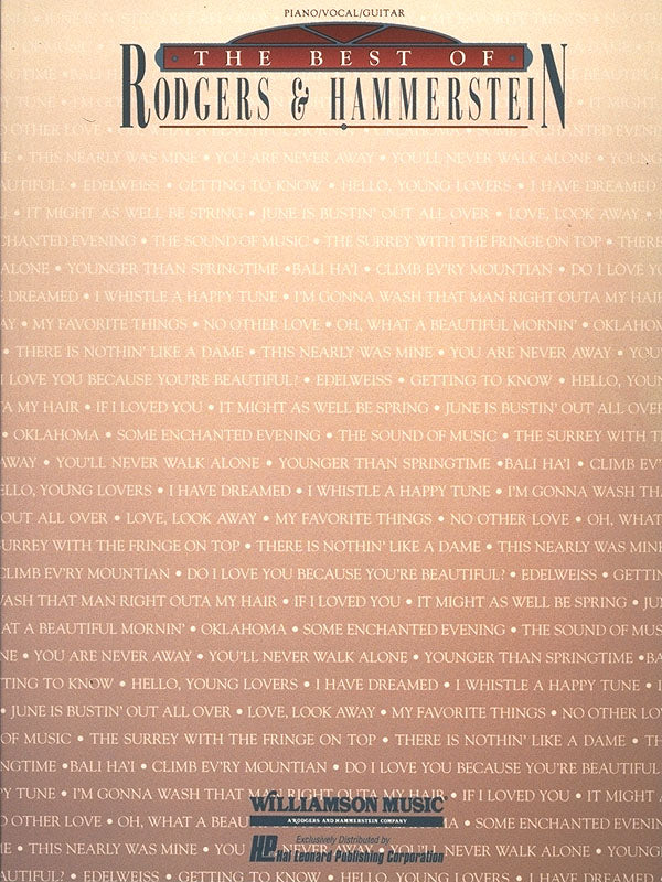 The Best of Rodgers & Hammerstein | Piano, zang en gitaar