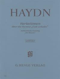 Haydn - Variations On The Hymn "Gott Erhalte" (Kaiserquartett) G Hob. III:77 (Henle Urtext Edition) - (Piano)