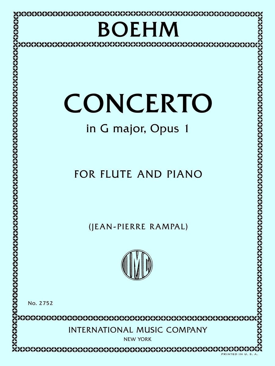 Boehm: Concerto in G major G-Dur op. 1 (Dwarsfluit, Piano)
