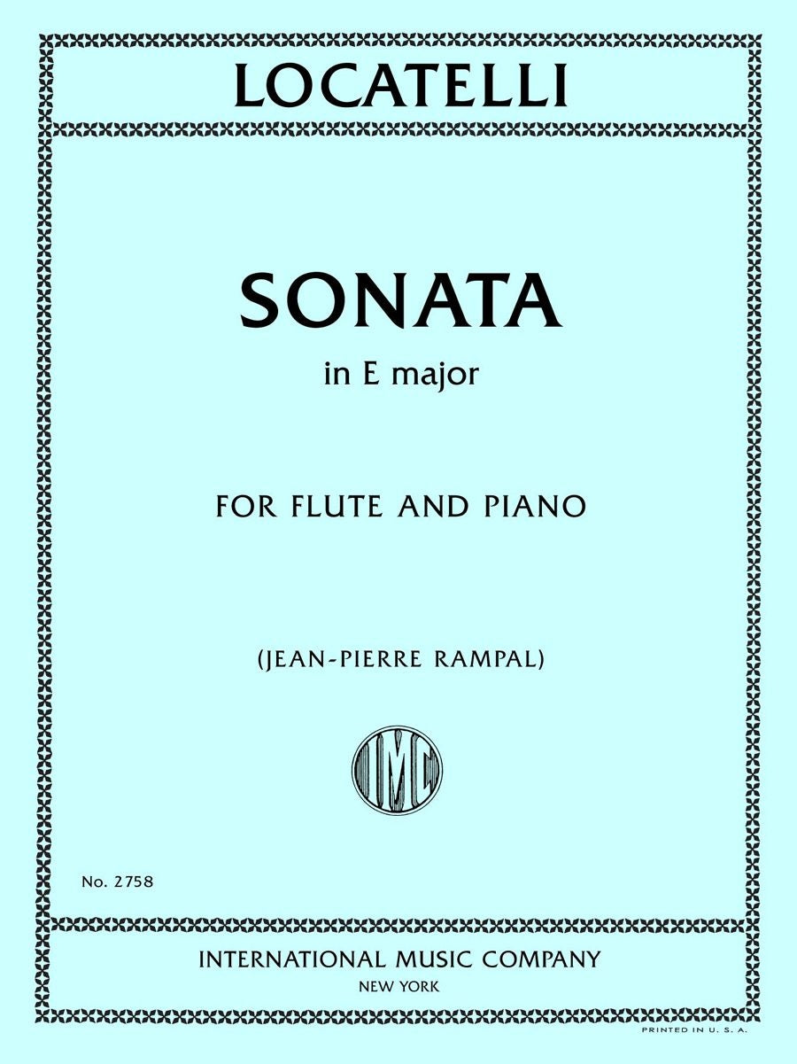 Locatelli: Sonata No. 3 in E major E-Dur (Dwarsfluit, Piano)