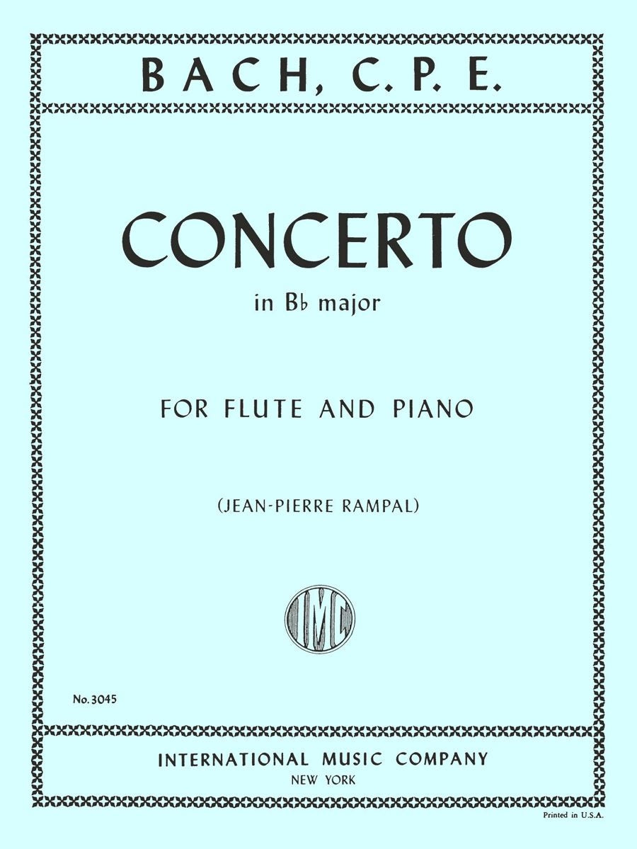 Bach: Concerto in Bb major B-Dur (Dwarsfluit, Piano)