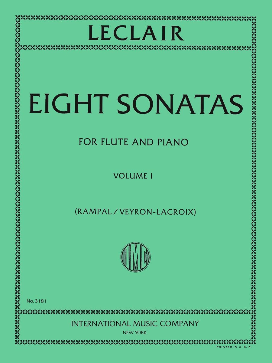 Leclair: 8 Sonatas Volume 1 Band 1 (Dwarsfluit, Piano)