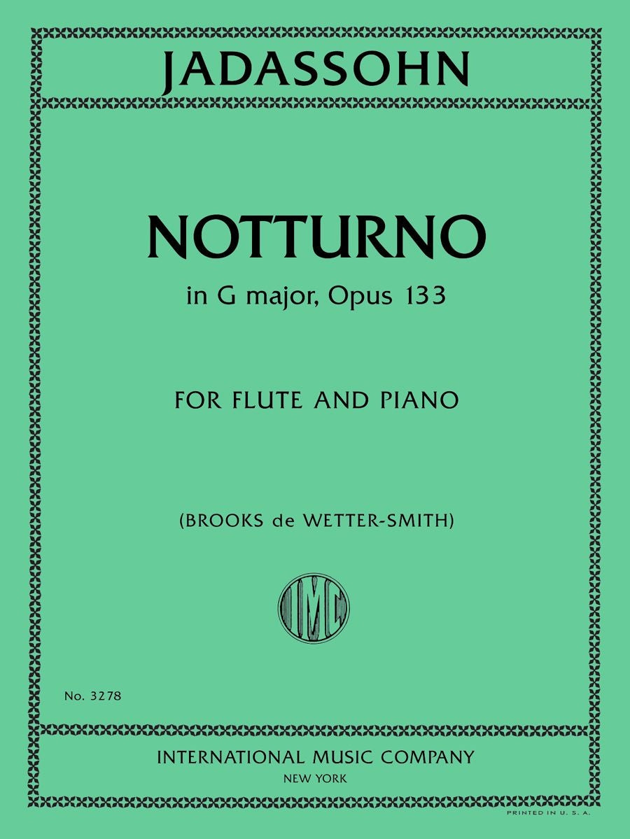 Jadassohn: Notturno G major G-Dur op. 133 (Dwarsfluit, Piano)