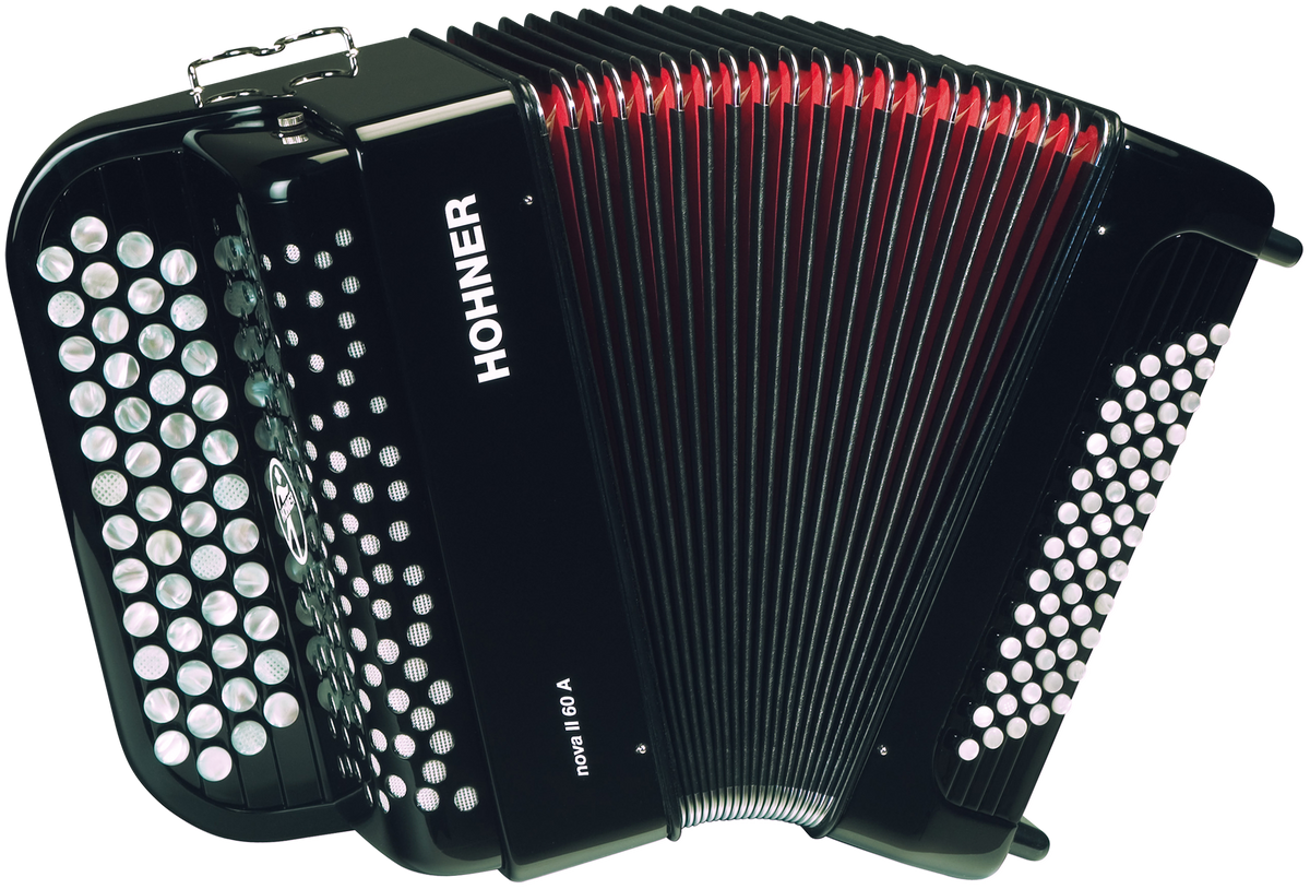 Hohner HOA1232 Accordeon, Nova II 60A, Zwart, C-Griff
