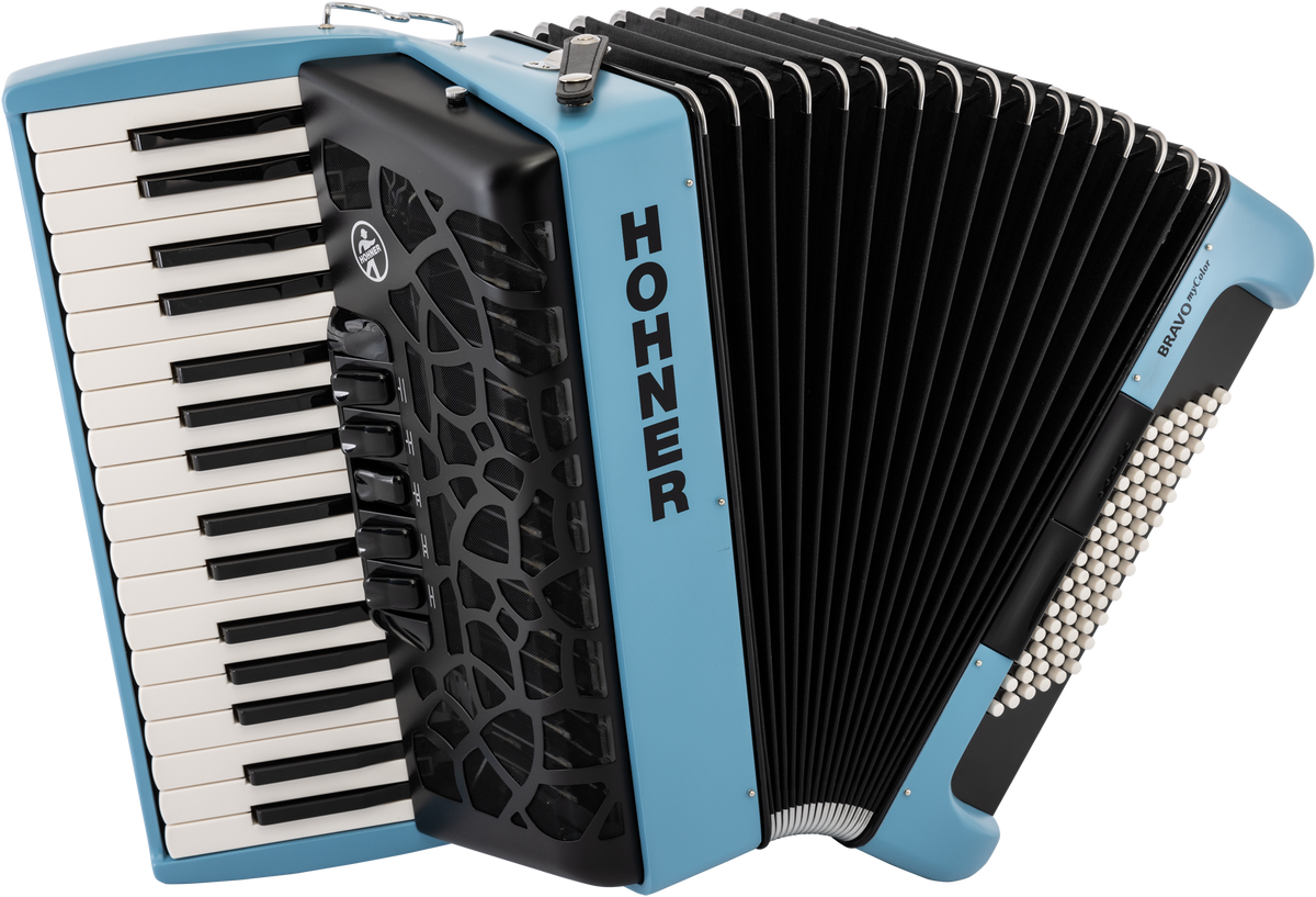 Hohner HOA166153 Accordeon, Bravo III 72, sky, myColor, Silent Key