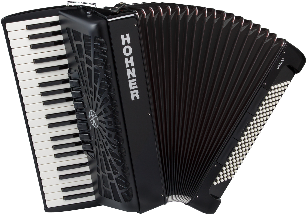 Hohner HOA16822 Accordeon, Bravo III 120, Zwart, Silent Key