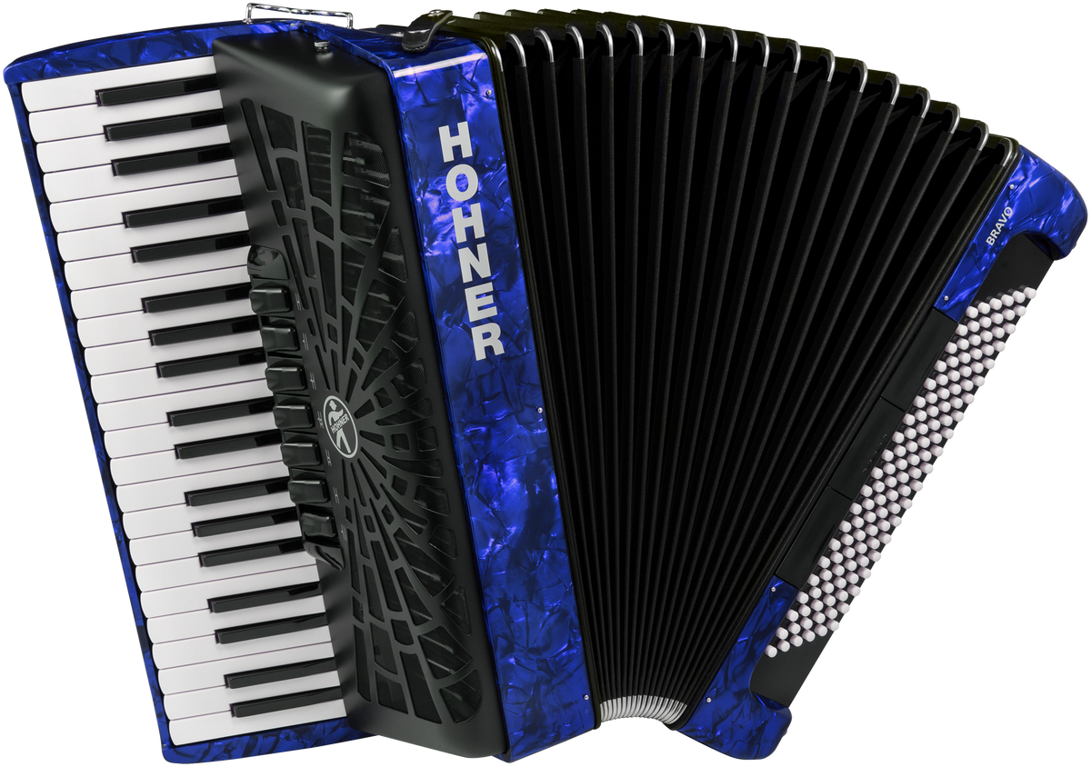 Hohner HOA16842 Accordeon, Bravo III 120, Blauw, Silent Key
