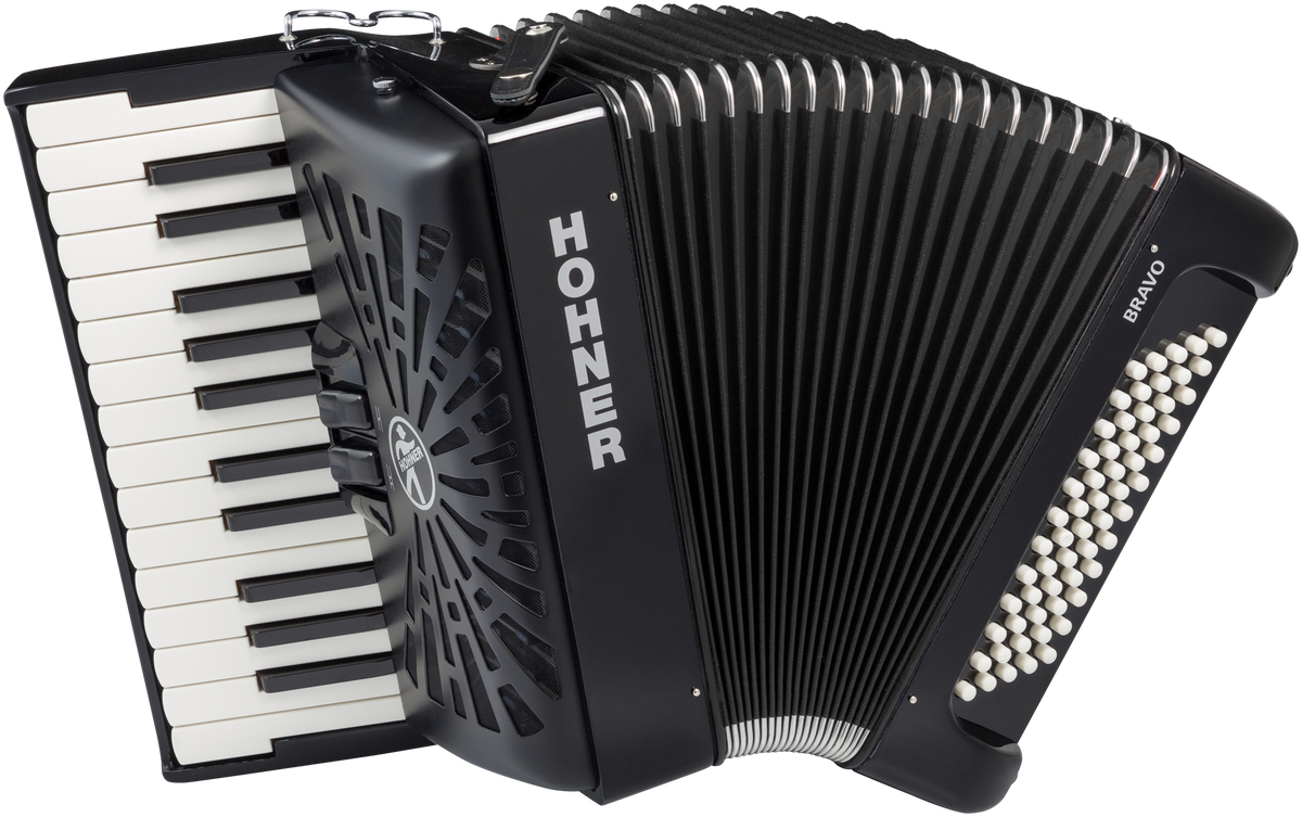 Hohner HOA16962 Accordeon, Bravo II 60, Zwart, Silent Key