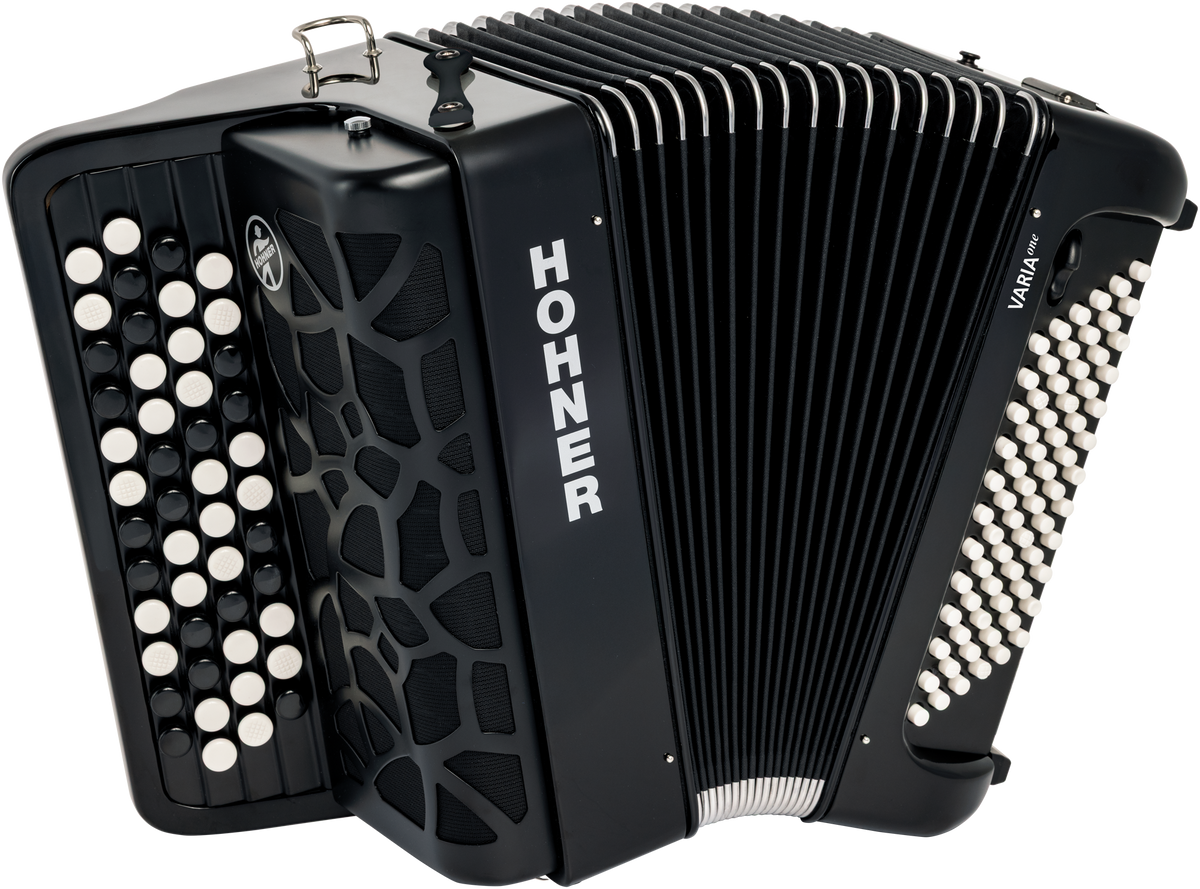 Hohner HOA2870 Accordeon, Varia One, Converter, zwart, Knop-versie, B-greep