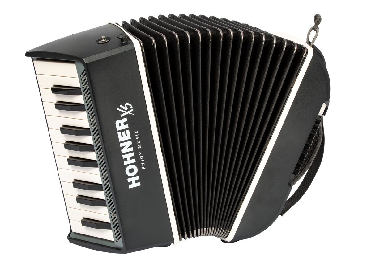 Hohner HOA2902 Accordeon, XS, Wit-Grijs, voor beginner, Draagtuig voor volwassenen