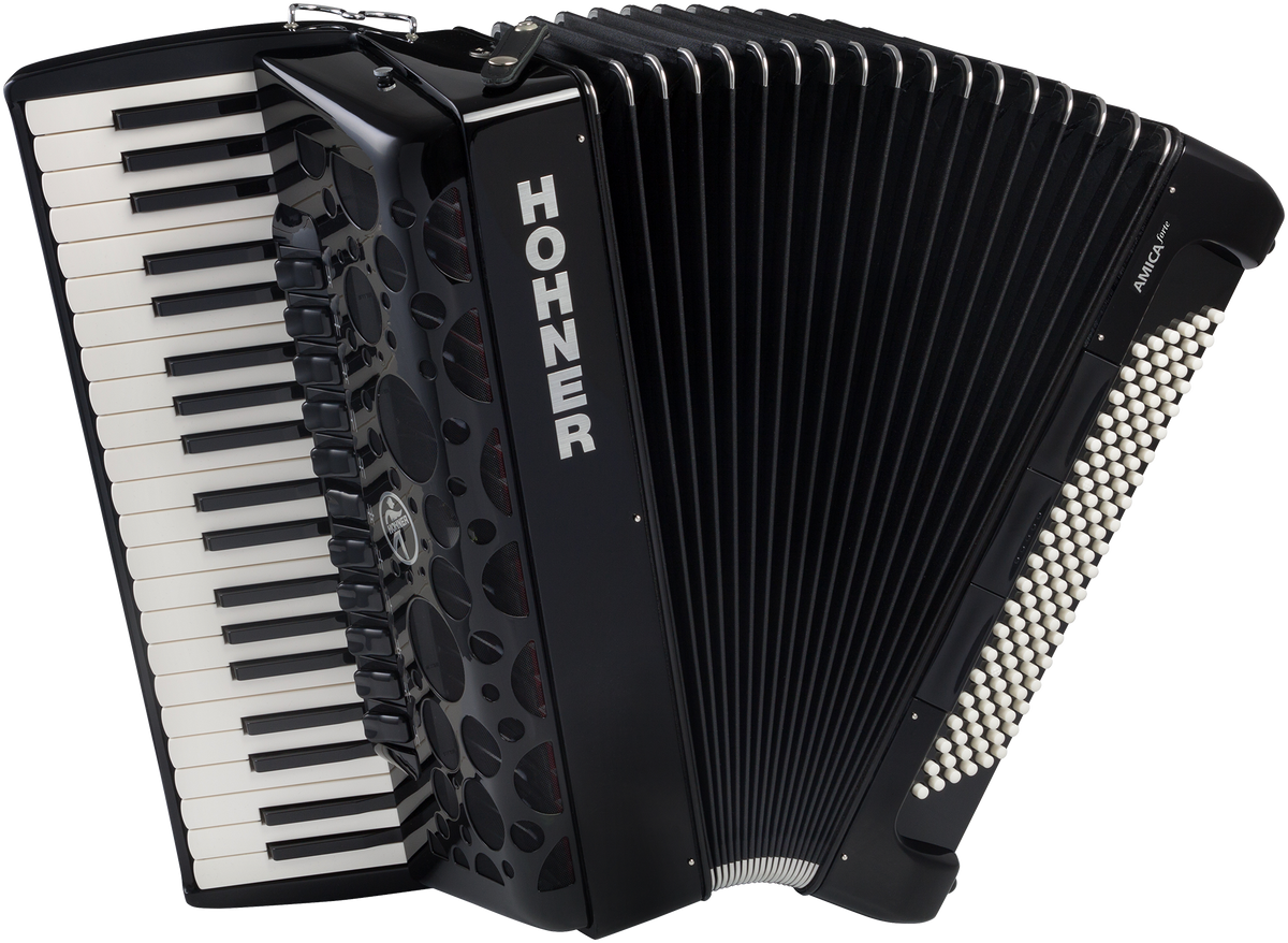 Hohner HOA38321 Accordeon, Amica Forte IV 120, Zwart, Silent Key
