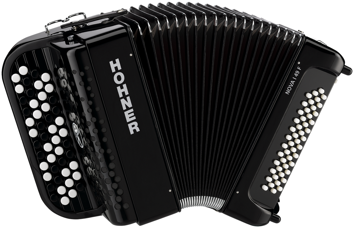 Hohner HOA4246 Accordeon, Nova I 49F, Zwart, B-Griff