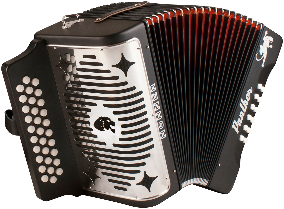 Hohner HOA4800 Accordeon, Panther, Zwart, G/C/F