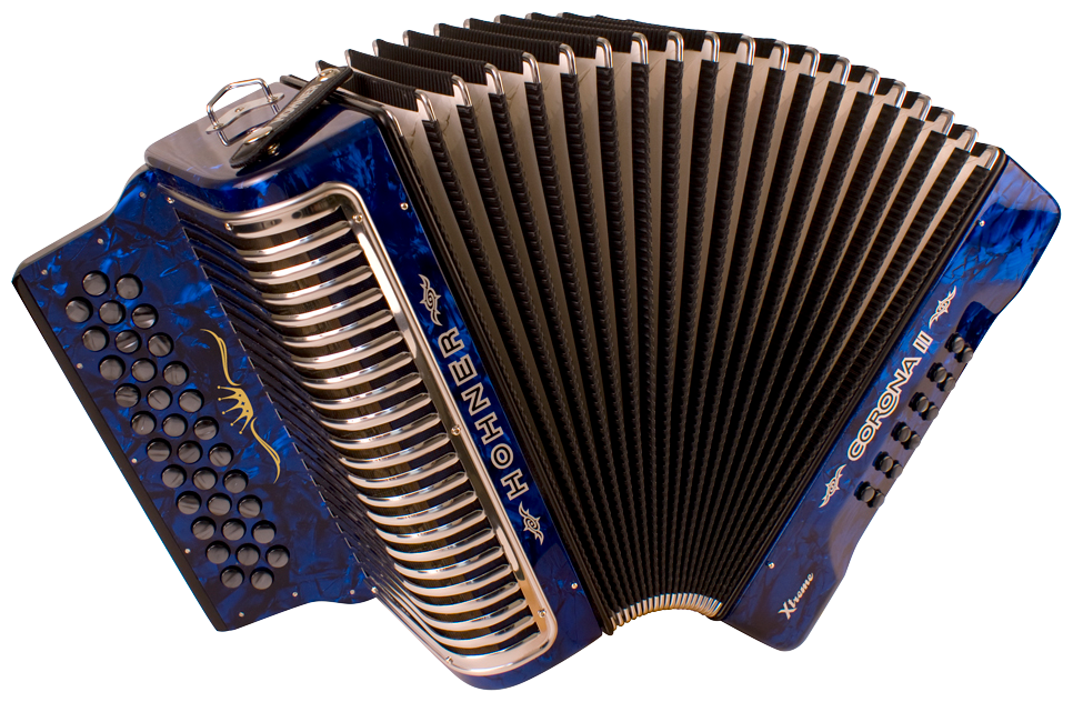 Hohner HOA5421 Accordeon, Corona II Xtreme, Donkerblauw, G/C/F