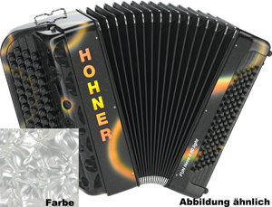 Hohner HOA6001 Accordeon, Fun Nova II 80 light, Wit, C-Griff