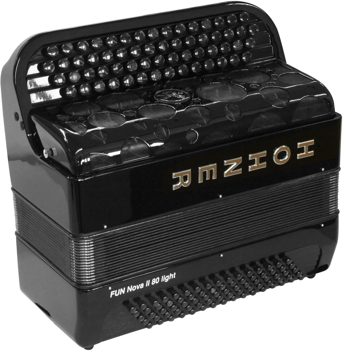 Hohner HOA6002 Accordeon, Fun Nova II 80 light, Zwart, C-Griff