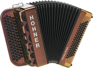 Hohner HOA7015 Accordeon, Fun Nova II 80 light, Rood-goud, B-Griff