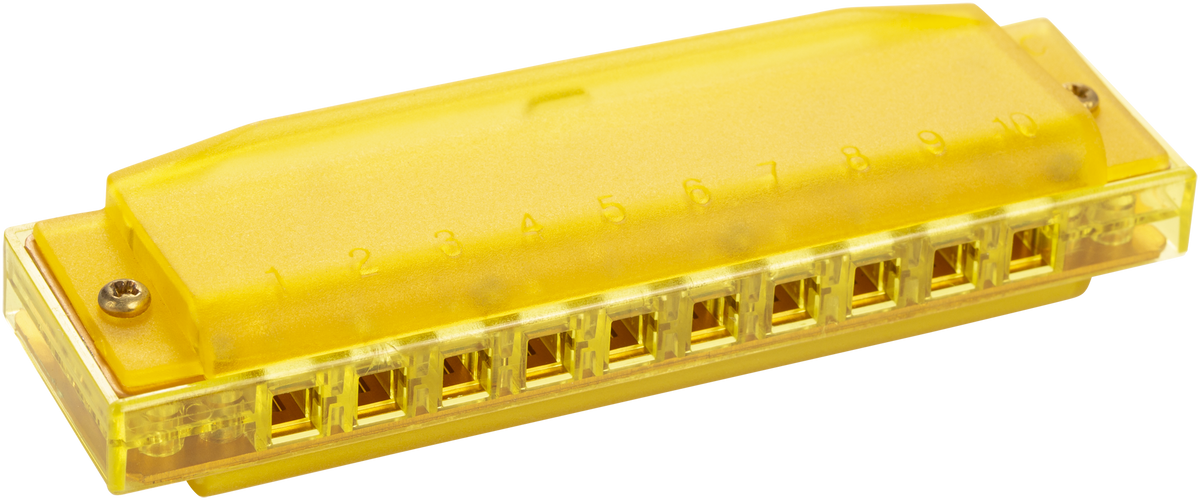 Hohner HOM1110Y Harmonica, Translucent Harp, C, geel
