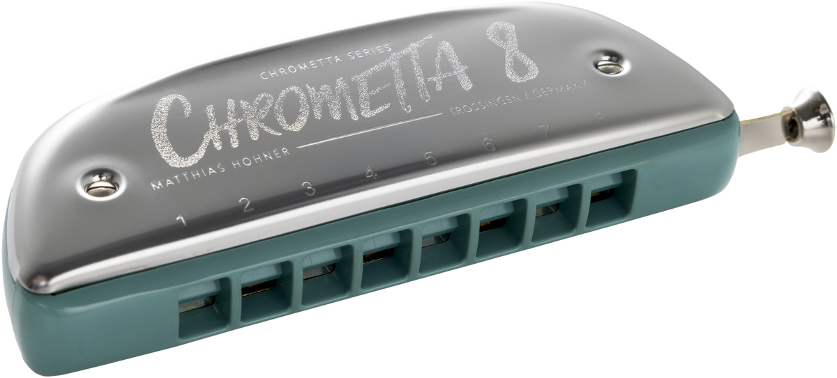 Hohner HOM250012 Mondharmonica, Chrometta 8, C, Color Edition