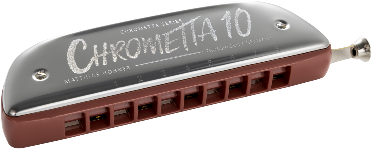 Hohner HOM253012 Mondharmonica, Chrometta 10, C, Color Edition