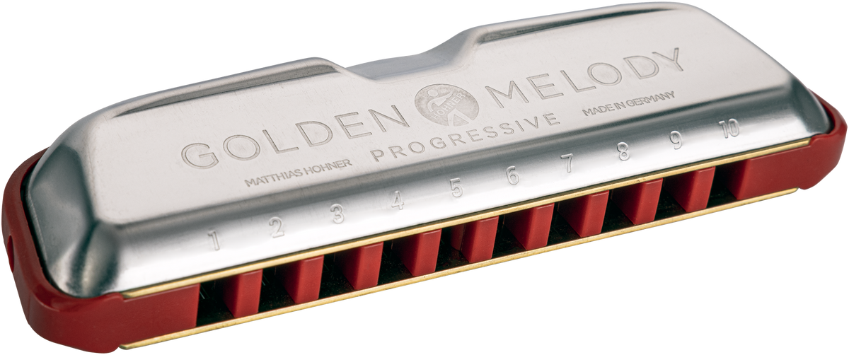 Hohner HOM54404X Harmonica, Golden Melody Progressive, Eb
