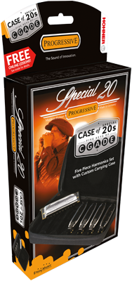 Hohner HOM5605XP Harmonica, Special 20 Progressive, C/D/E/G/A, 5er Pack