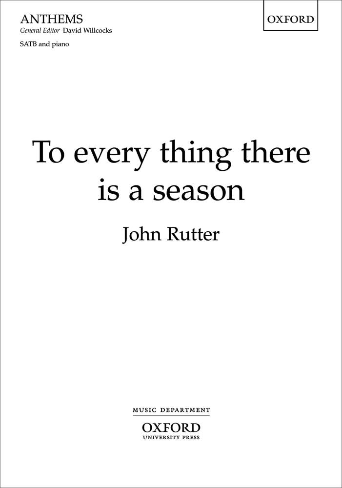 To Every Thing There Is A Season
