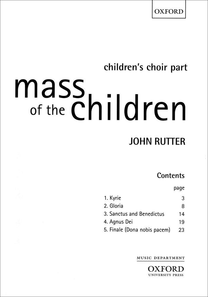 Rutter: Mass Of The Children (Kinderkoor)