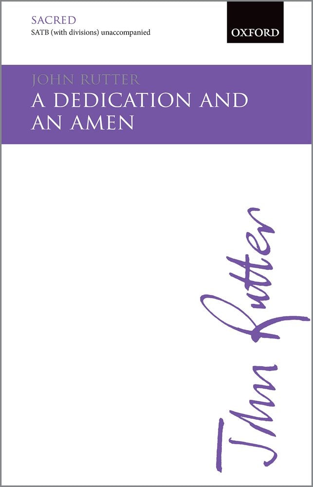 A Dedication And An Amen
