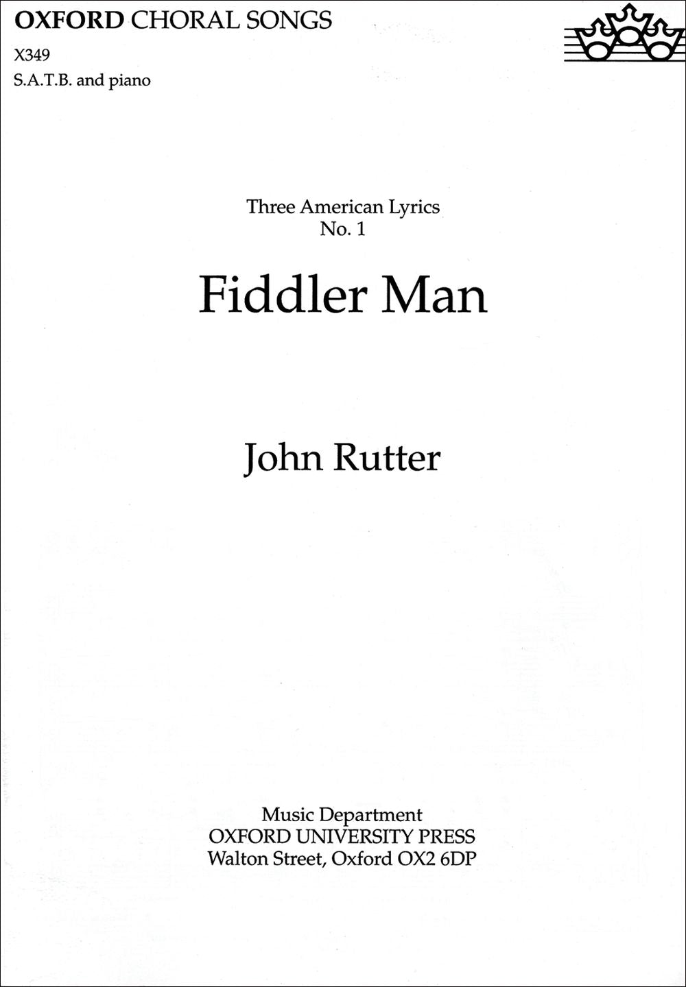 Fiddler Man No. 1 of Three American Lyrics