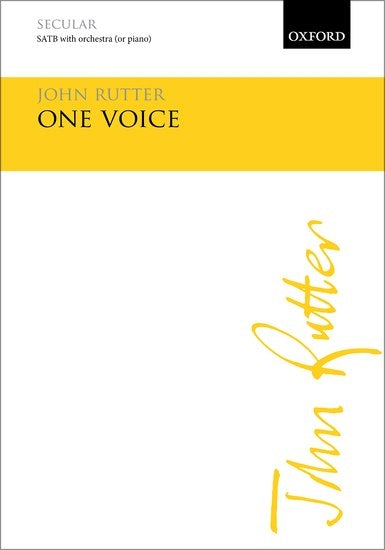 Rutter: One Voice (SATB, Orkest, Piano-uittreksel)