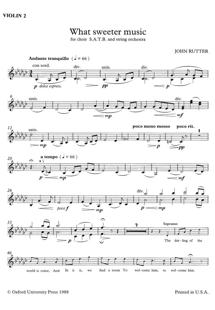 What Sweeter Music