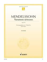 Felix Mendelssohn Bartholdy: Variations sérieuses op. 54 (Piano)