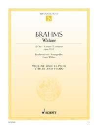 Brahms: Walzer A-Dur A-Dur op. 39/15 (Viool, Piano)