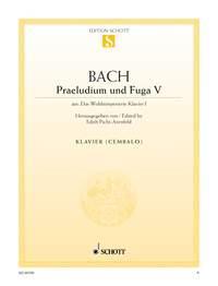 Johann Sebastian Bach: Praeludium V und Fuga V D-Dur D-Dur (Piano)