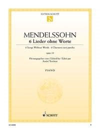 Felix Mendelssohn Bartholdy: 6 Lieder ohne Worte op. 19 (Piano) afbeelding 2